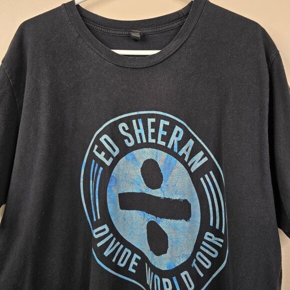 Ed Sheeran Divide World Tour Black and Blue Mens Short Sleeve Tee XXL - Picture 3 of 7